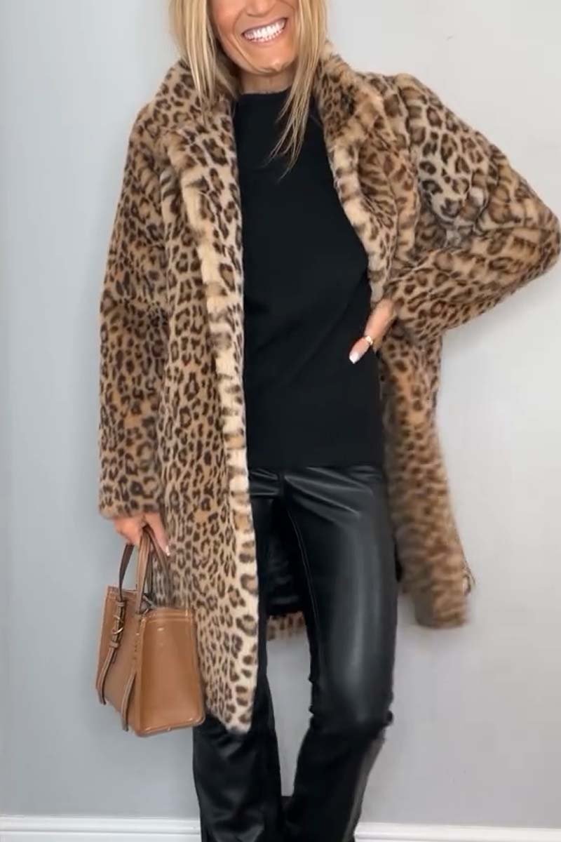 Damer Kappa Leopardmönstrad Skräddarsydd Tygblandning