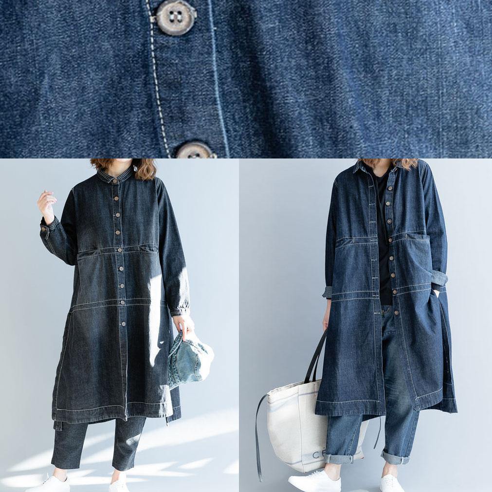 Jeansjacka Dam Lätt Denim med Öppen Sida
