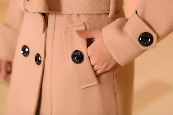 Kvinnors Pelzmantel Lyxig Design Värmande Stil