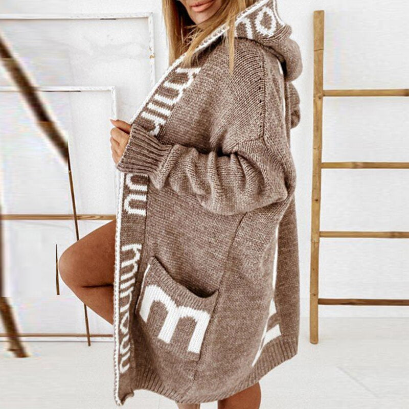 Kvinnors Stickad Cardigan Elegant