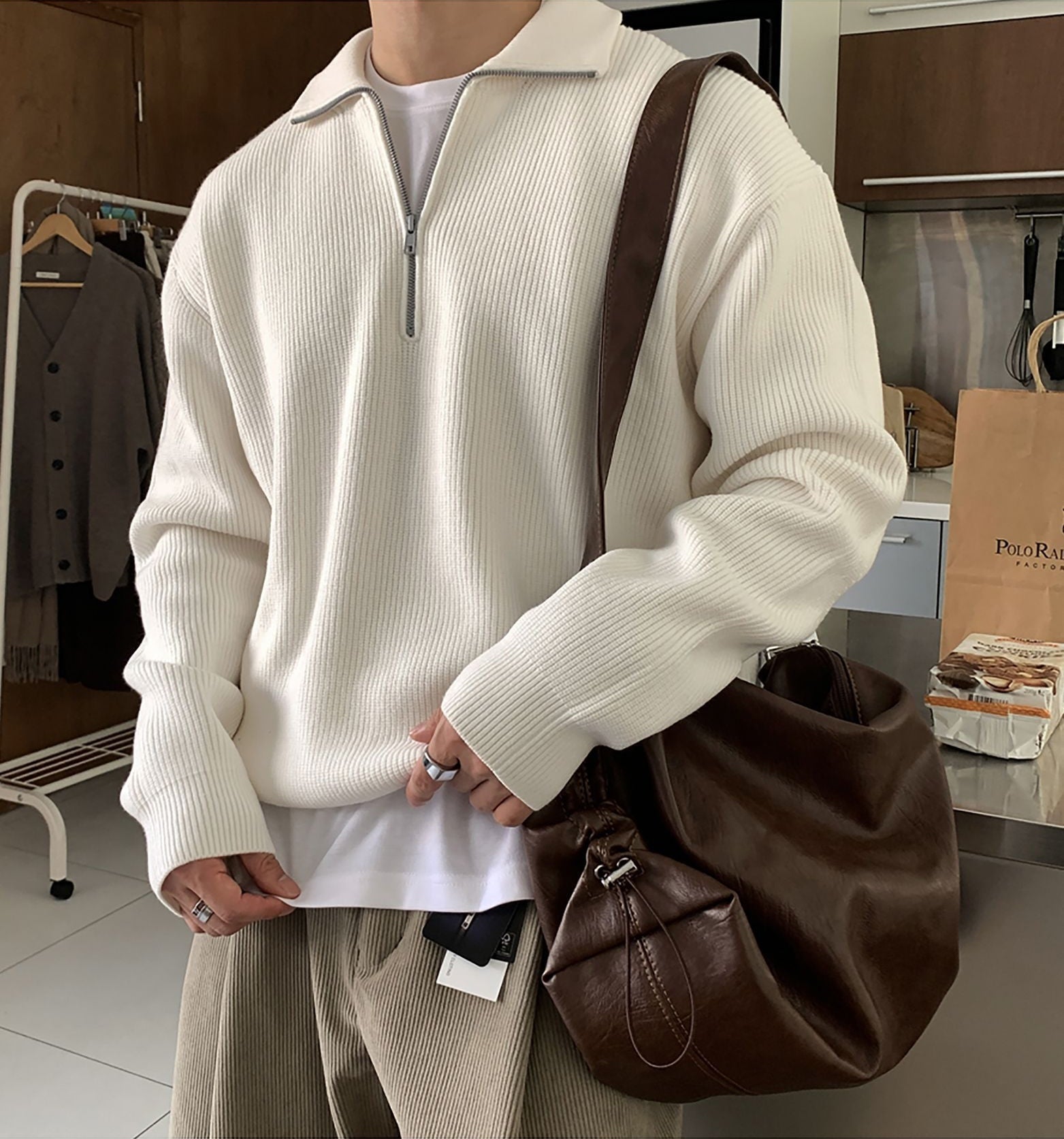 Capri Quarter Zip Sweater