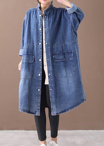 Plus Size Box Coat med Ståkrage och Dragsko
