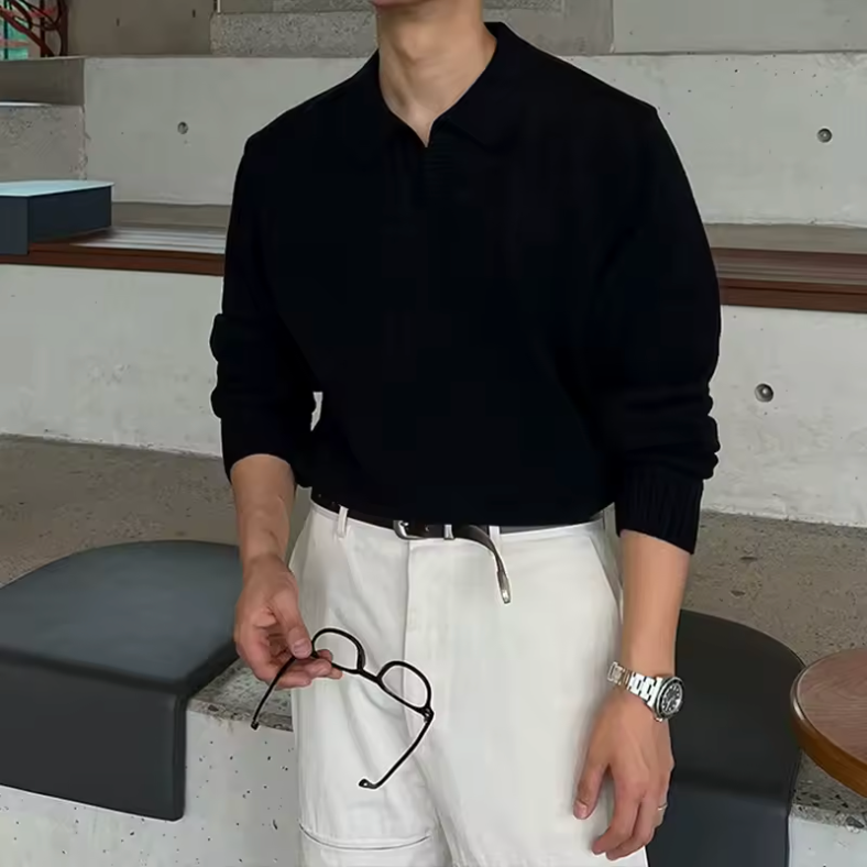 Seville V-Neck Polo Sweater