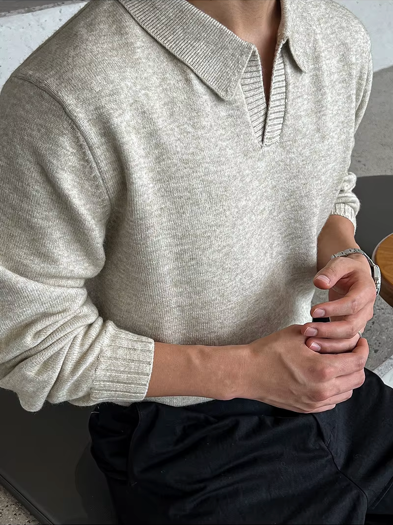 Seville V-Neck Polo Sweater