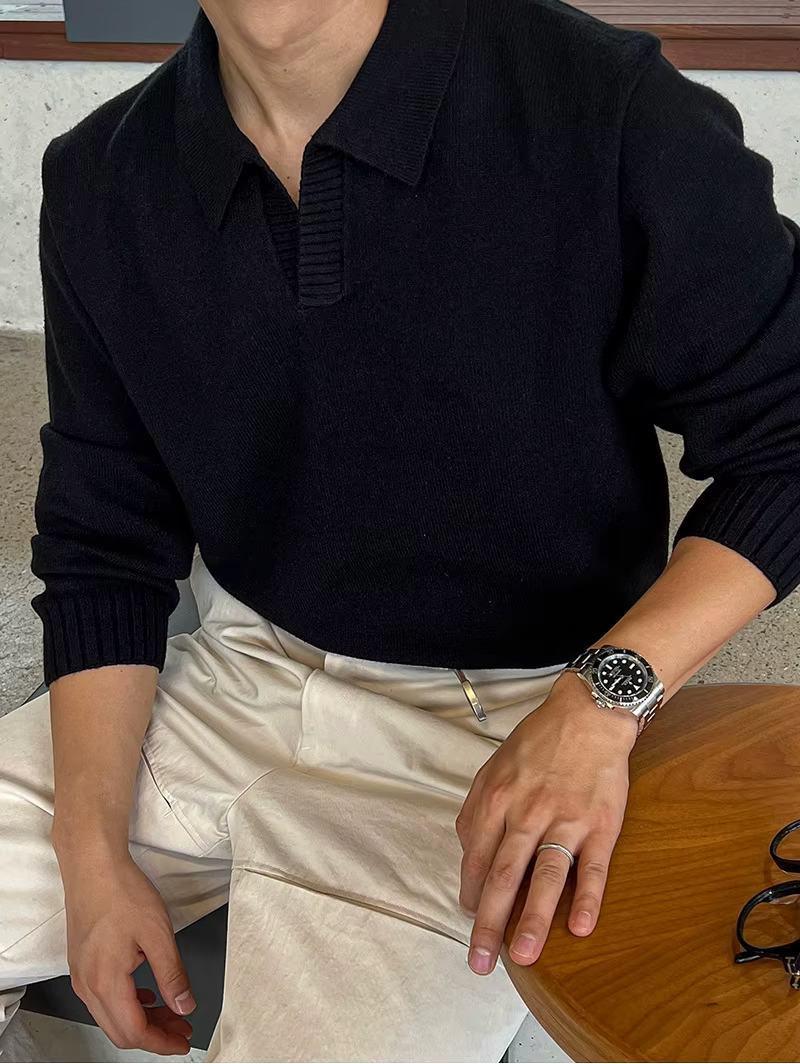 Seville V-Neck Polo Sweater