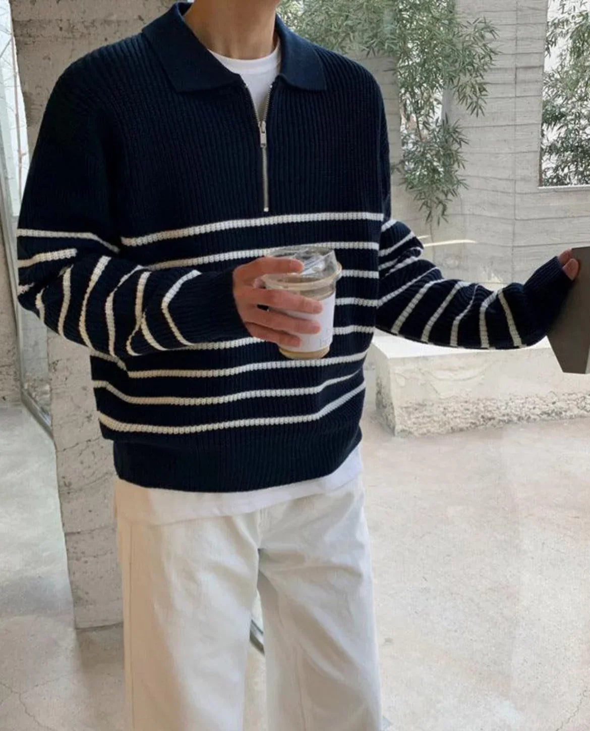 Lecco Striped Half-Zip