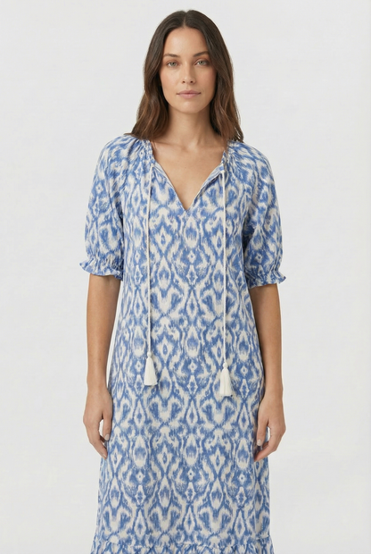 Women's Floral Print V-neck Maxi Dress