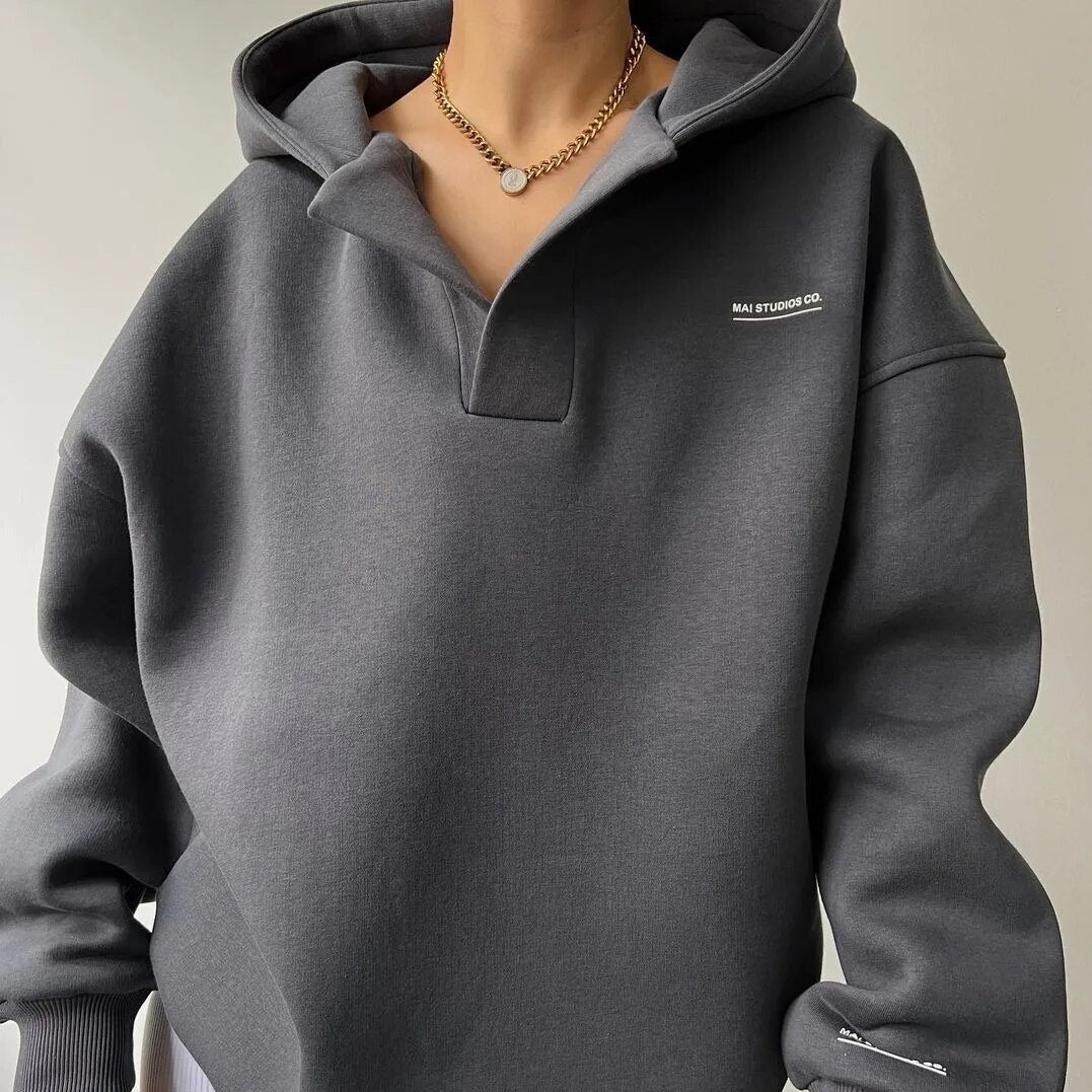 Damen Kapuzenpullover Modern Design Mjuk Material
