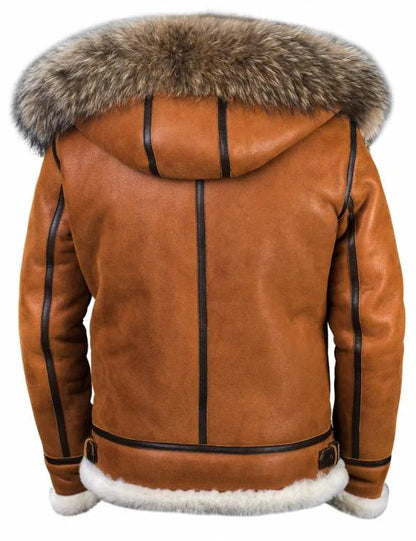 Damens Skinnjacka med Pälskant