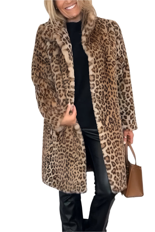 Damer Kappa Leopardmönstrad Skräddarsydd Tygblandning