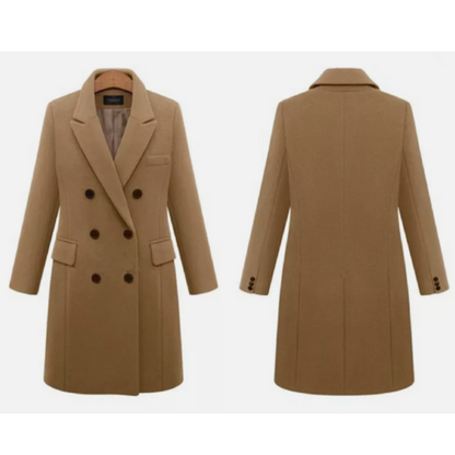 Damernas Lång Kappa Modern Design Värmande Material