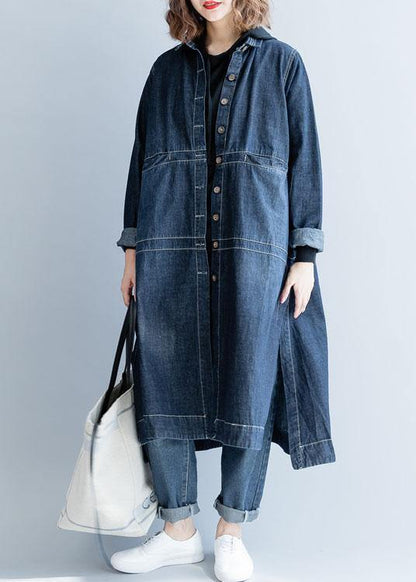 Jeansjacka Dam Lätt Denim med Öppen Sida