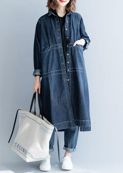 Jeansjacka Dam Lätt Denim med Öppen Sida