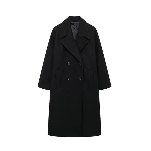 Kvinnojacka Elegant Vinterkappa i Hållbart Material