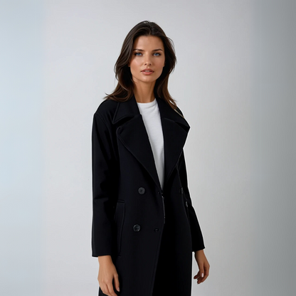 Kvinnojacka Elegant Vinterkappa i Hållbart Material