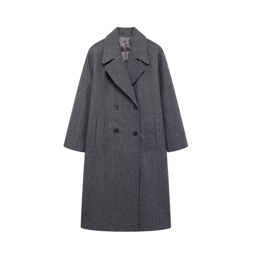 Kvinnojacka Elegant Vinterkappa i Hållbart Material