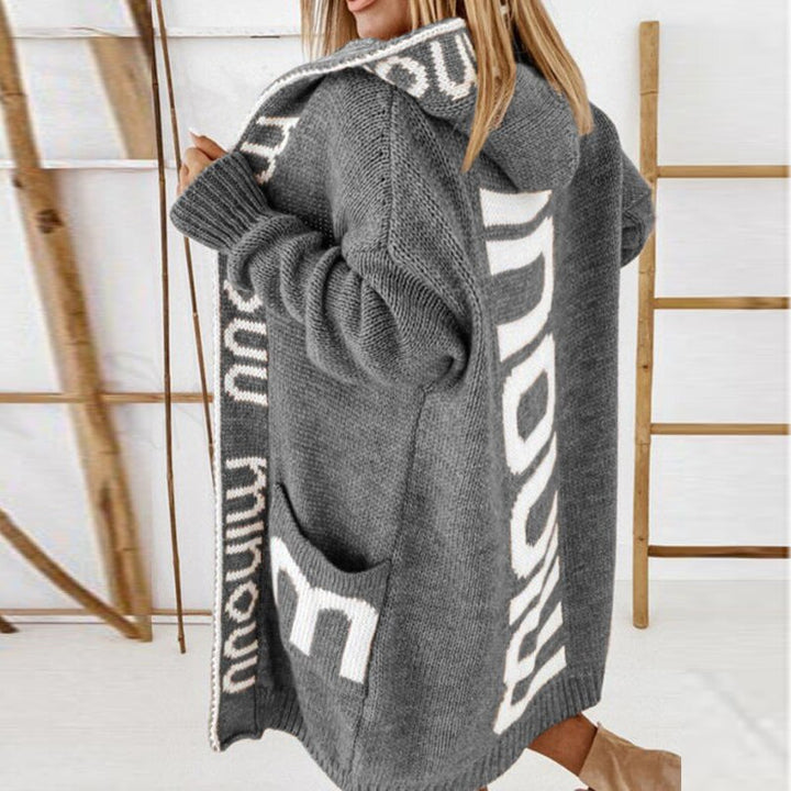 Kvinnors Stickad Cardigan Elegant