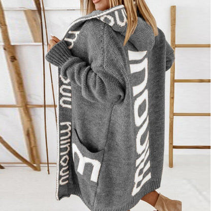 Kvinnors Stickad Cardigan Elegant