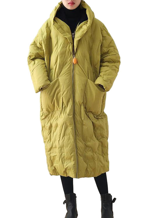 Lång Jacka Dam Retro Dunfyllning Varm och Bekväm