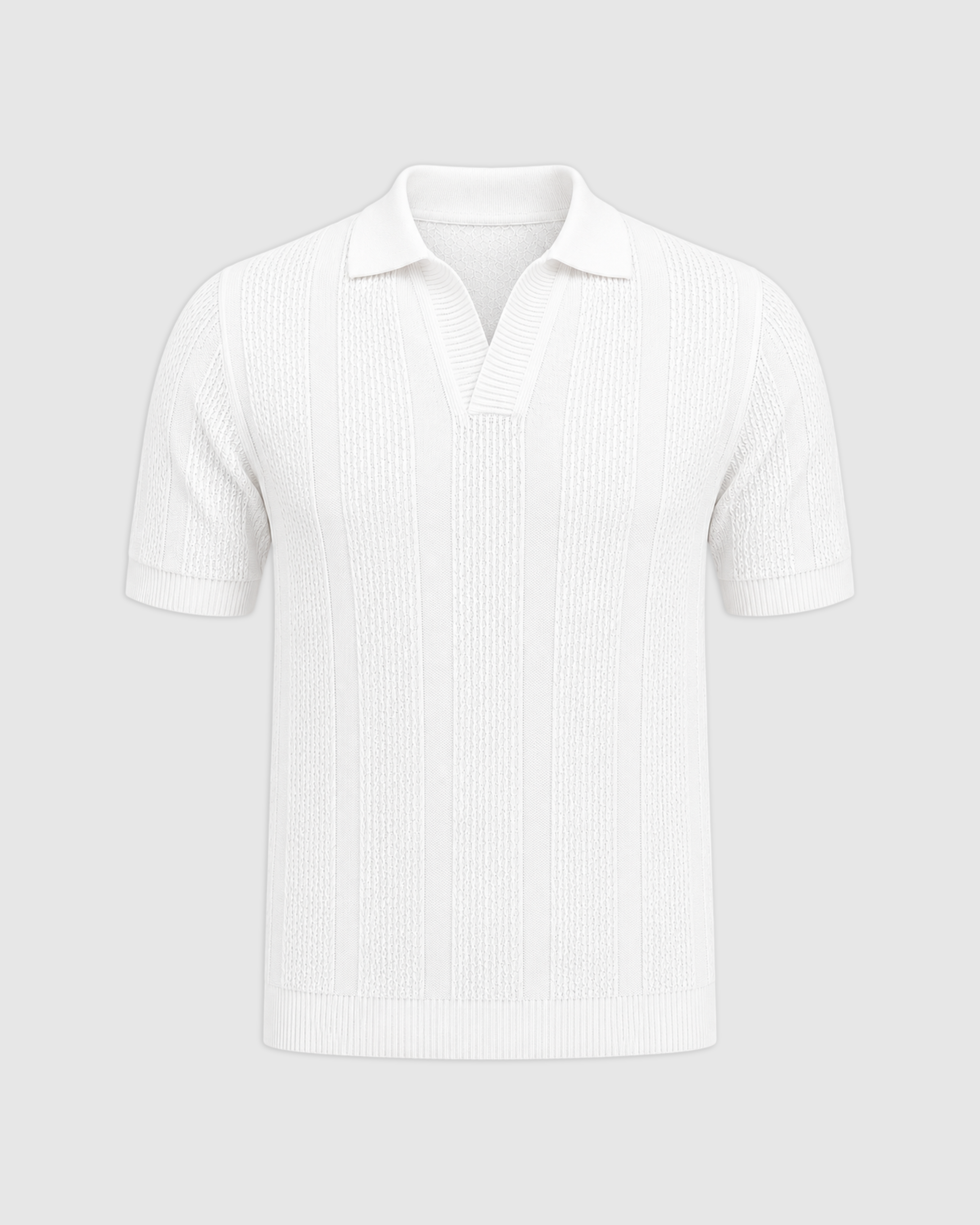 Bologna Textured Knit Polo