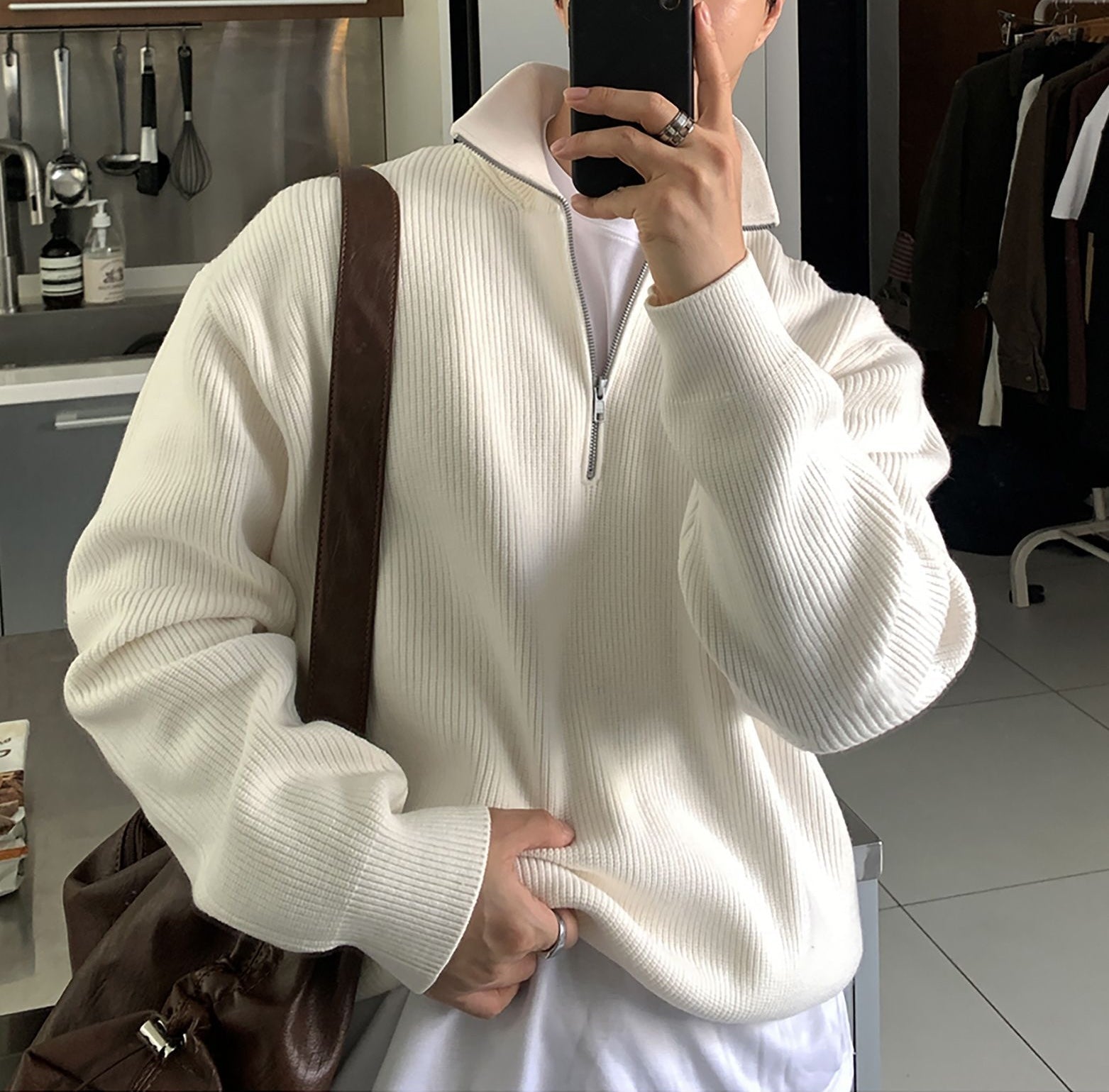 Capri Quarter Zip Sweater