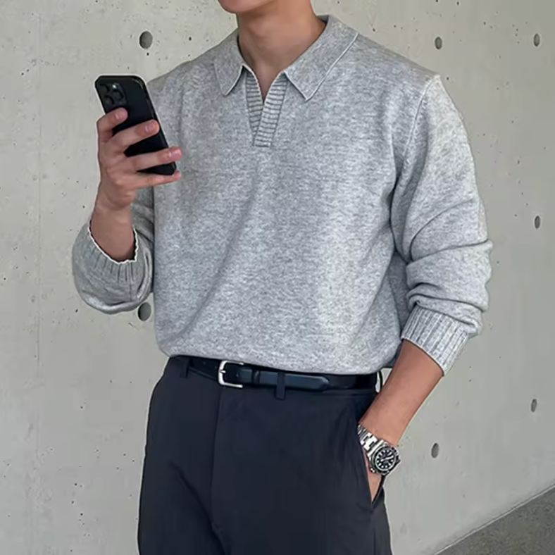 Seville V-Neck Polo Sweater