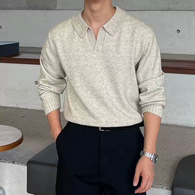 Seville V-Neck Polo Sweater