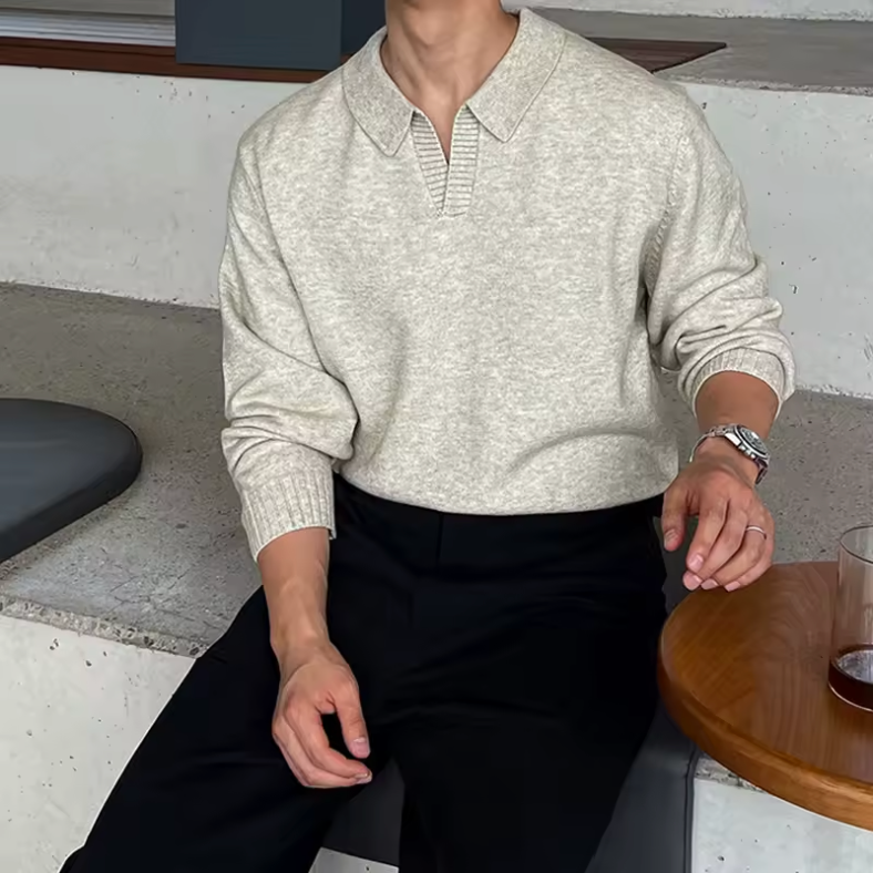 Seville V-Neck Polo Sweater