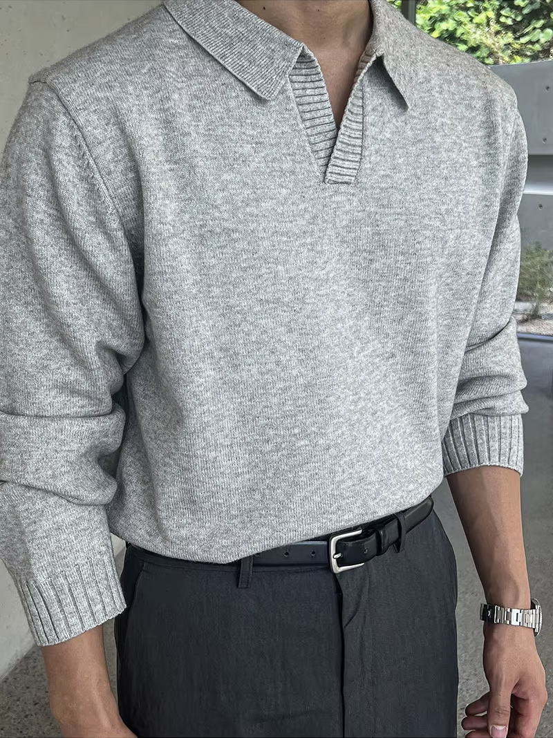 Seville V-Neck Polo Sweater