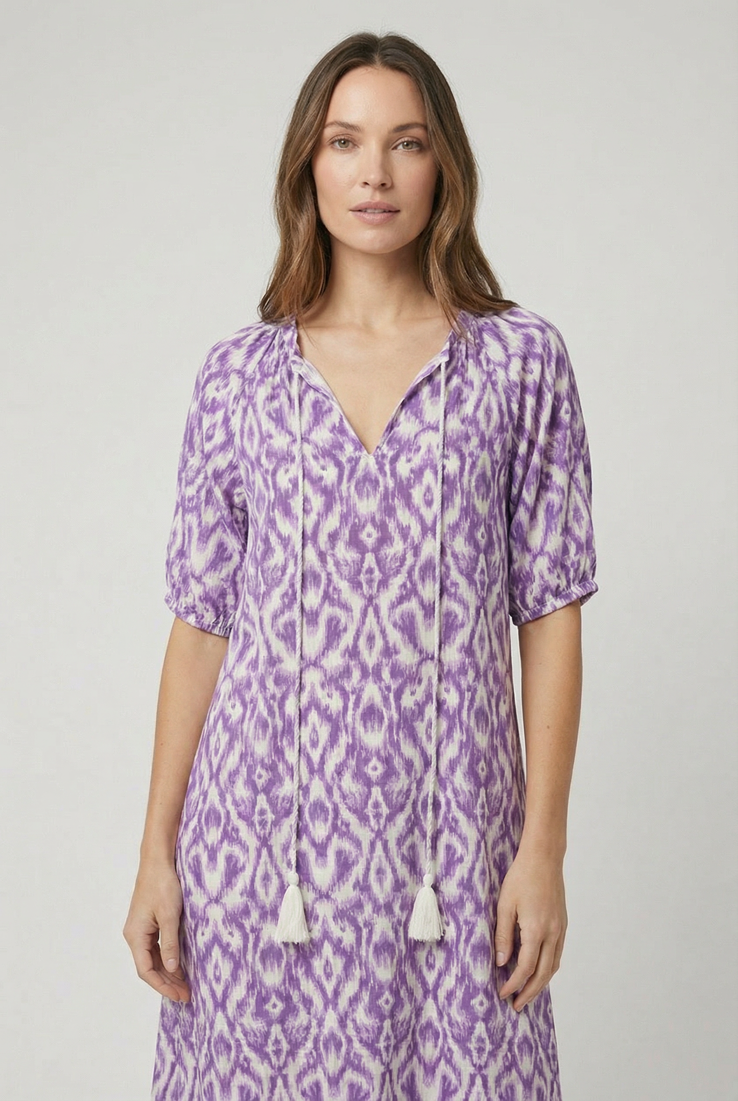Women's Floral Print V-neck Maxi Dress