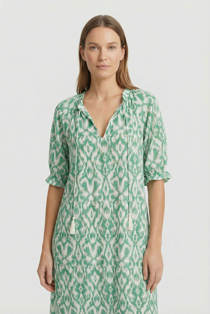 Women's Floral Print V-neck Maxi Dress
