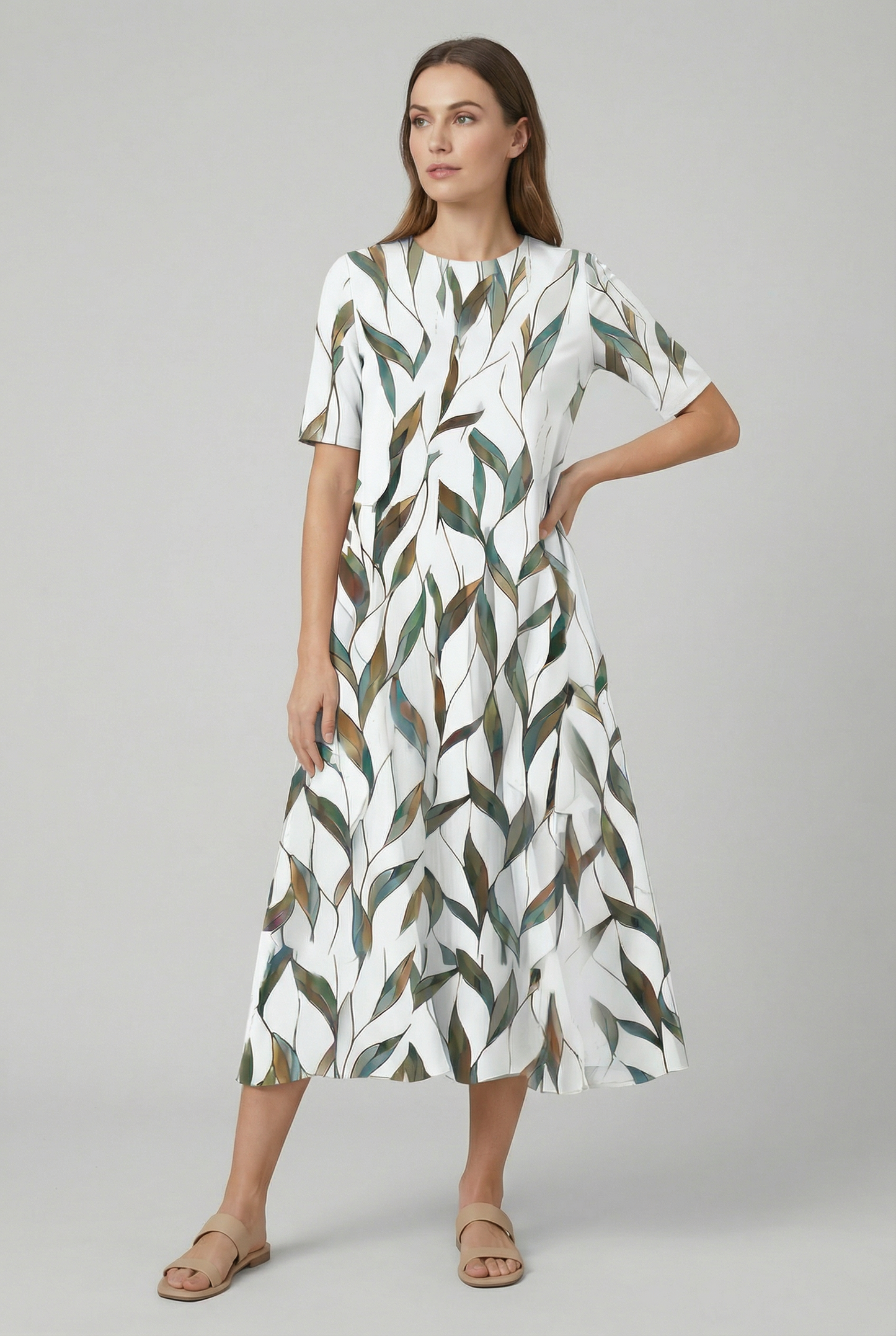Women's Floral Summer Midi Dress