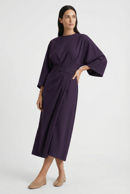 Women's Flowy Belted Loose Fit Maxi Dress