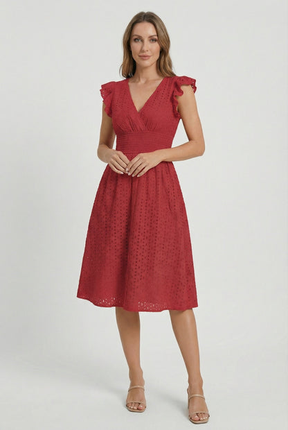 Women's A-Line Casual Summer Midi Dress
